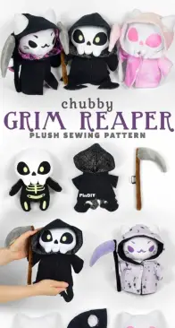 Sew Desu Ne? - Choly Knight - Chubby Grim Reaper Plush - Sewing Pattern